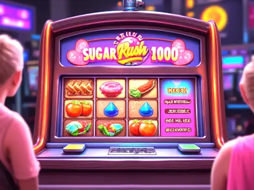 Sugar Rush 1000 pokie artwork at Roo Casino